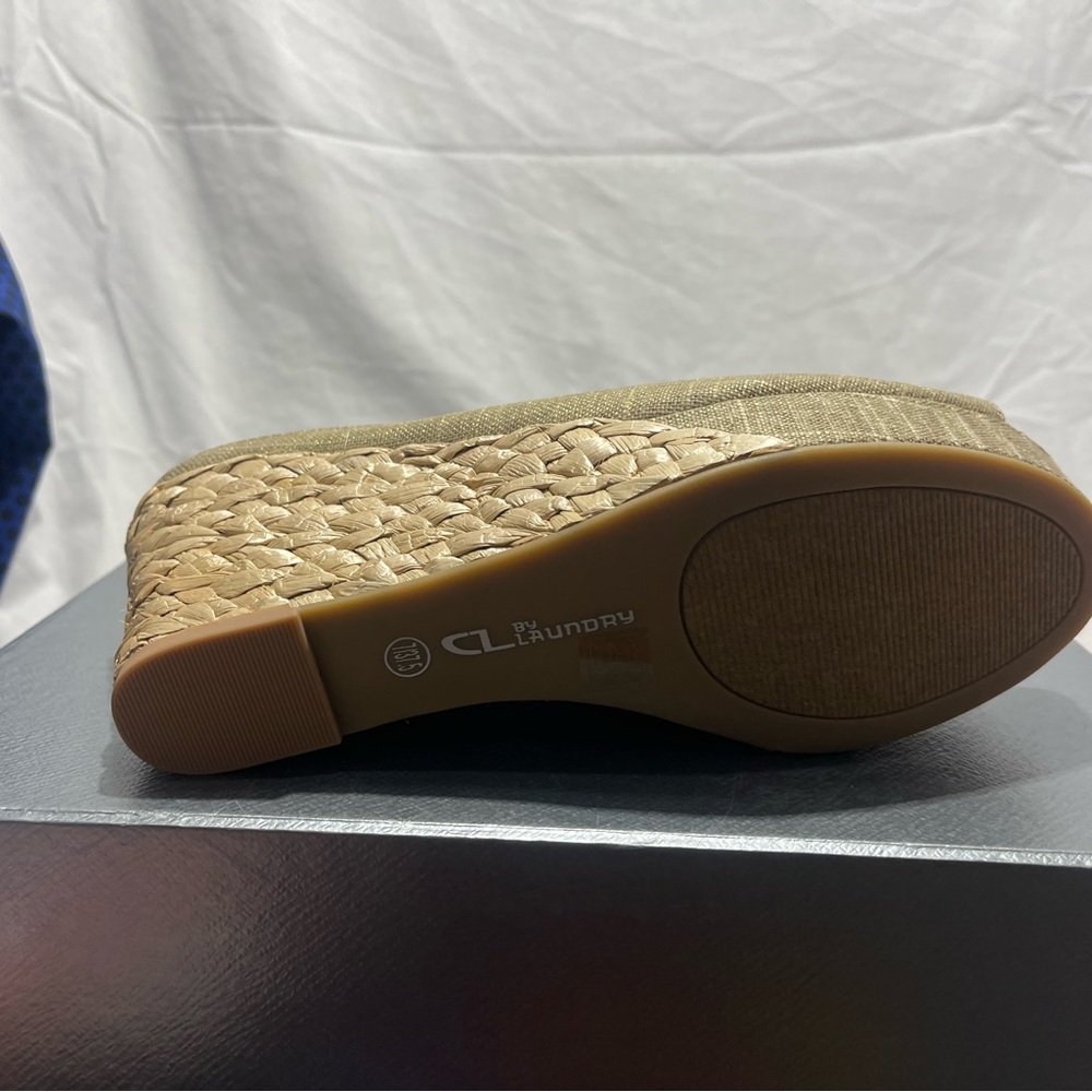 CL by Laundry Tan Espadrille Platform Shoes